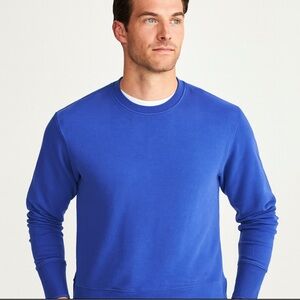 johnnie O Brittian Royal Blue Split Hem Crewneck Sweatshirt Mens‎ Medium